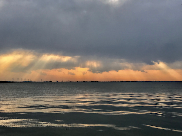 霞ヶ浦の夕陽